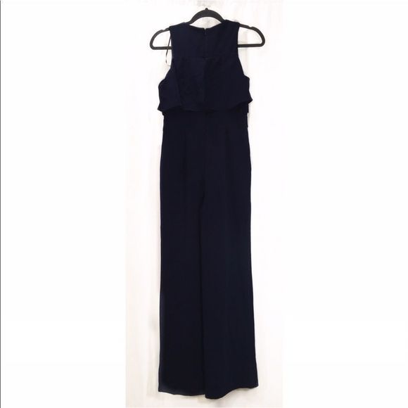 Vince Camuto Navy Long Pant Romper - Picture 3 of 4